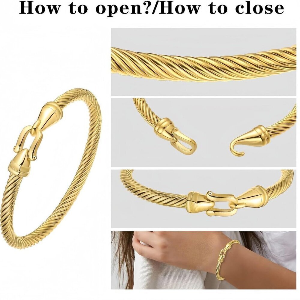 Love Friendship Bracelet Stainless Steel Gold Silver Zirconia for Women Gift - Picture 5 of 7